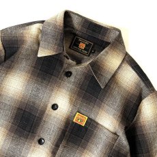 画像2: FB County L/S Checker Flannel Shirts BlackｘTan / エフビーカウンティ チェッカー フランネル シャツ ブラックｘタン (2)