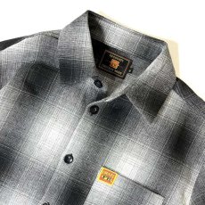 画像2: FB County L/S Checker Flannel Shirts BlackｘGrey / エフビーカウンティ チェッカー フランネル シャツ ブラックｘグレー (2)