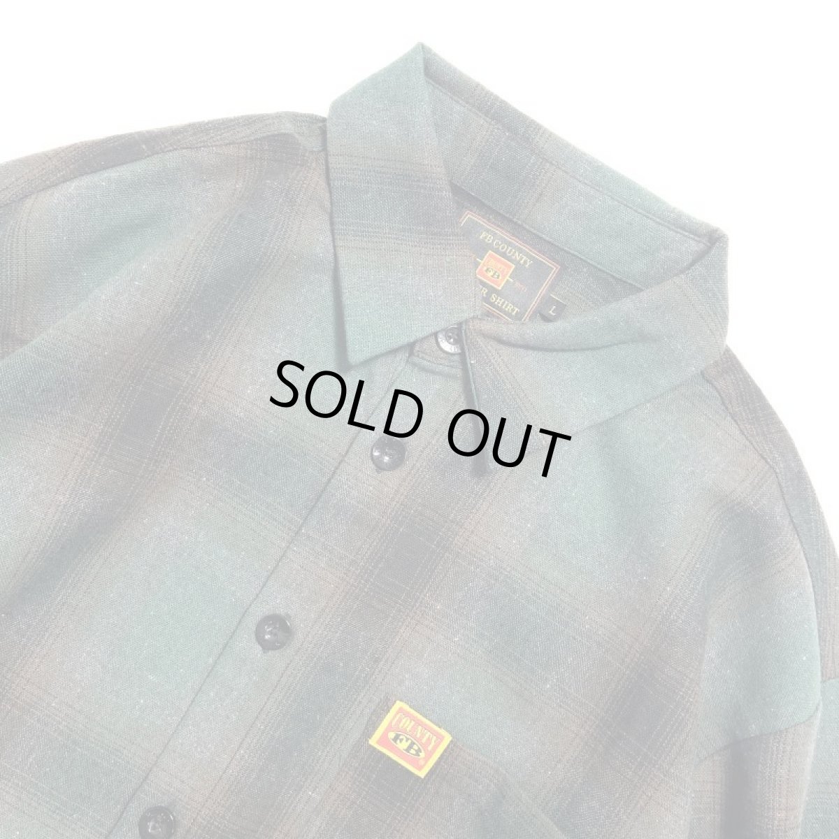 画像2: FB County L/S Checker Flannel Shirts - Black/Green / エフビー・カウンティ チェッカーフランネルシャツ (2)