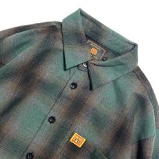 画像2: FB County L/S Checker Flannel Shirts BlackｘGreen / エフビーカウンティ チェッカー フランネル シャツ ブラックｘグリーン (2)