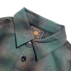 画像3: FB County L/S Checker Flannel Shirts BlackｘGreen / エフビーカウンティ チェッカー フランネル シャツ ブラックｘグリーン (3)