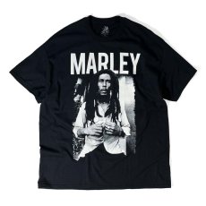 画像1: Zion Rootswear Bob Marley Black&White T-Shirts Black / ザイオンルーツウェア ブラックアンドホワイト Tシャツ ブラック (1)
