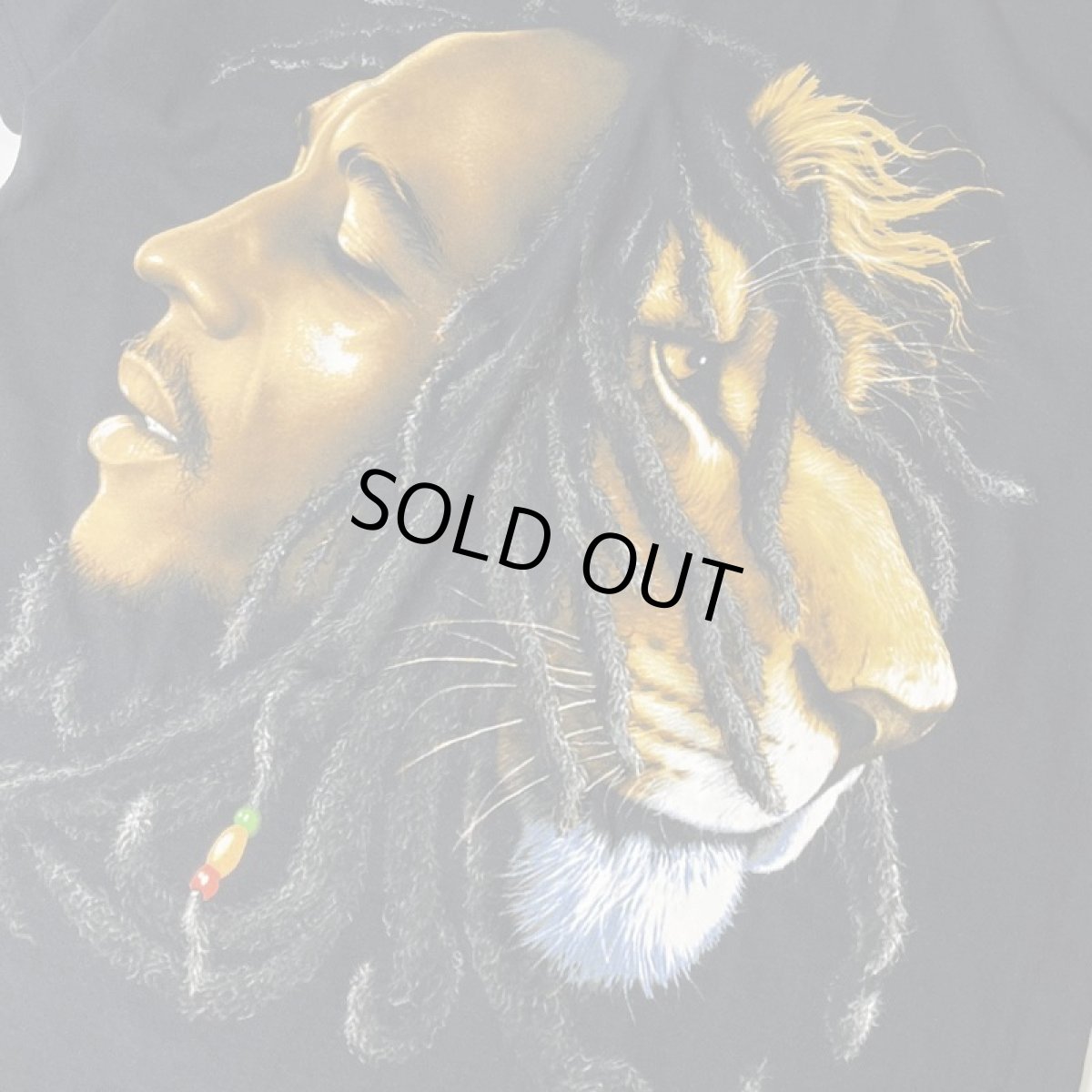 画像2: Zion Rootswear Bob Marley Profiles Rasta Lion T-Shirts - Black (2)