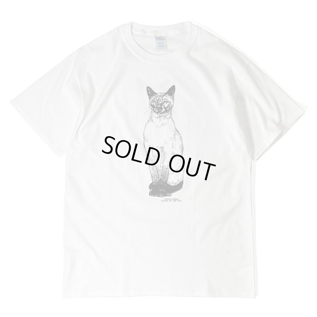 画像1: Coming & Going Designs Siamese Cat T-Shirts - White (1)