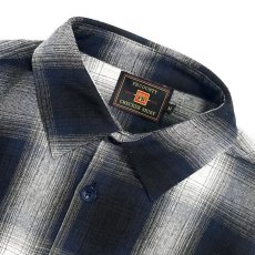 画像3: FB County S/S Checker Flannel Shirts RoyalｘGreyｘWhite / エフビーカウンティ チェッカー フランネル シャツ ロイヤルｘグレーｘホワイト (3)