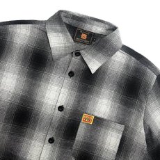 画像2: FB County S/S Checker Flannel Shirts - Black/Grey (2)