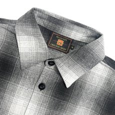 画像3: FB County S/S Checker Flannel Shirts BlackｘGrey / エフビーカウンティ チェッカー フランネル シャツ ブラックｘグレー (3)