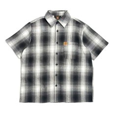 画像1: FB County S/S Checker Flannel Shirts BlackｘWhite / エフビーカウンティ チェッカー フランネル シャツ ブラックｘホワイト (1)