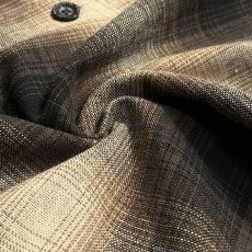 画像4: FB County S/S Checker Flannel Shirts - Black/Tan (4)