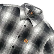 画像2: FB County S/S Checker Flannel Shirts BlackｘWhite / エフビーカウンティ チェッカー フランネル シャツ ブラックｘホワイト (2)
