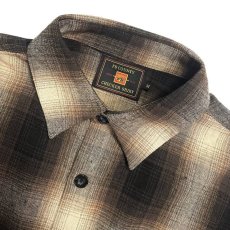 画像3: FB County S/S Checker Flannel Shirts - Black/Tan (3)