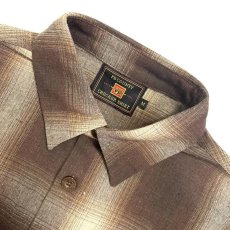 画像3: FB County S/S Checker Flannel Shirts BrownｘTan / エフビーカウンティ チェッカー フランネル シャツ ブラウンｘタン (3)