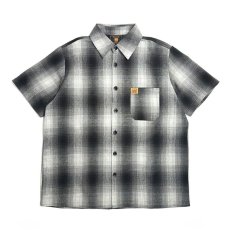 画像1: FB County S/S Checker Flannel Shirts - Black/Grey (1)