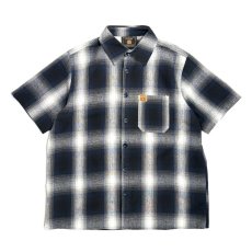 画像1: FB County S/S Checker Flannel Shirts - Royal/Grey/White (1)