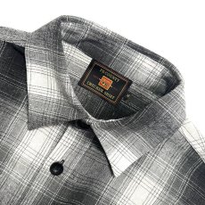 画像3: FB County S/S Checker Flannel Shirts BlackｘWhite / エフビーカウンティ チェッカー フランネル シャツ ブラックｘホワイト (3)