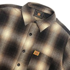 画像2: FB County S/S Checker Flannel Shirts - Black/Tan (2)