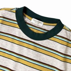 画像2: Hagerstown S/S Multi Colored Stripe T-Shirts Yellow / ヘイガーズタウン マルチカラー ストライプ ボーダー Tシャツ イエロー (2)