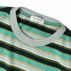 画像2: Hagerstown S/S Multi Colored Stripe T-Shirts Green / ヘイガーズタウン マルチカラー ストライプ ボーダー Tシャツ グリーン (2)