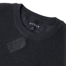 画像3: PacSun Crewneck Mesh Knit Shirts Black / パックサン ショートスリーブ クルーネック メッシュ ニットシャツ ブラック (3)