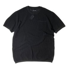 画像1: PacSun Crewneck Mesh Knit Shirts Black / パックサン ショートスリーブ クルーネック メッシュ ニットシャツ ブラック (1)