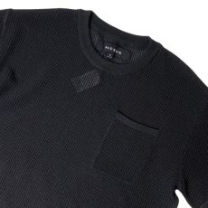 画像2: PacSun Crewneck Mesh Knit Shirts Black / パックサン ショートスリーブ クルーネック メッシュ ニットシャツ ブラック (2)