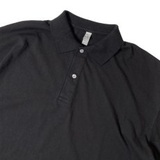 画像2: Los Angeles Apparel 6.5oz S/S Polo T-Shirts Black / ロサンゼルスアパレル 6.5オンス ポロ Tシャツ ブラック (2)