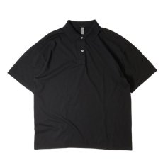 画像1: Los Angeles Apparel 6.5oz S/S Polo T-Shirts Black / ロサンゼルスアパレル 6.5オンス ポロ Tシャツ ブラック (1)