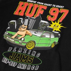 画像2: HUF Blazing Jams T-Shirts Black / ハフ ブレイジング ジャムス Tシャツ ブラック (2)
