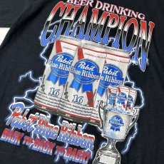 画像2: Pabst Blue Ribbon Champion T-Shirts Black / パブストブルーリボン チャンピオン Tシャツ ブラック (2)