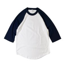 画像1: Shakawear 6oz Raglan T-Shirts Heather WhiteｘNavy / シャカウェア 6オンス ラグラン Tシャツ ホワイトｘネイビー (1)