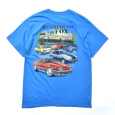 画像1: Ford Mustang Running with the Fox S/S T-Shirts Blue / フォード・モーター・カンパニー マスタング Tシャツ ブルー (1)