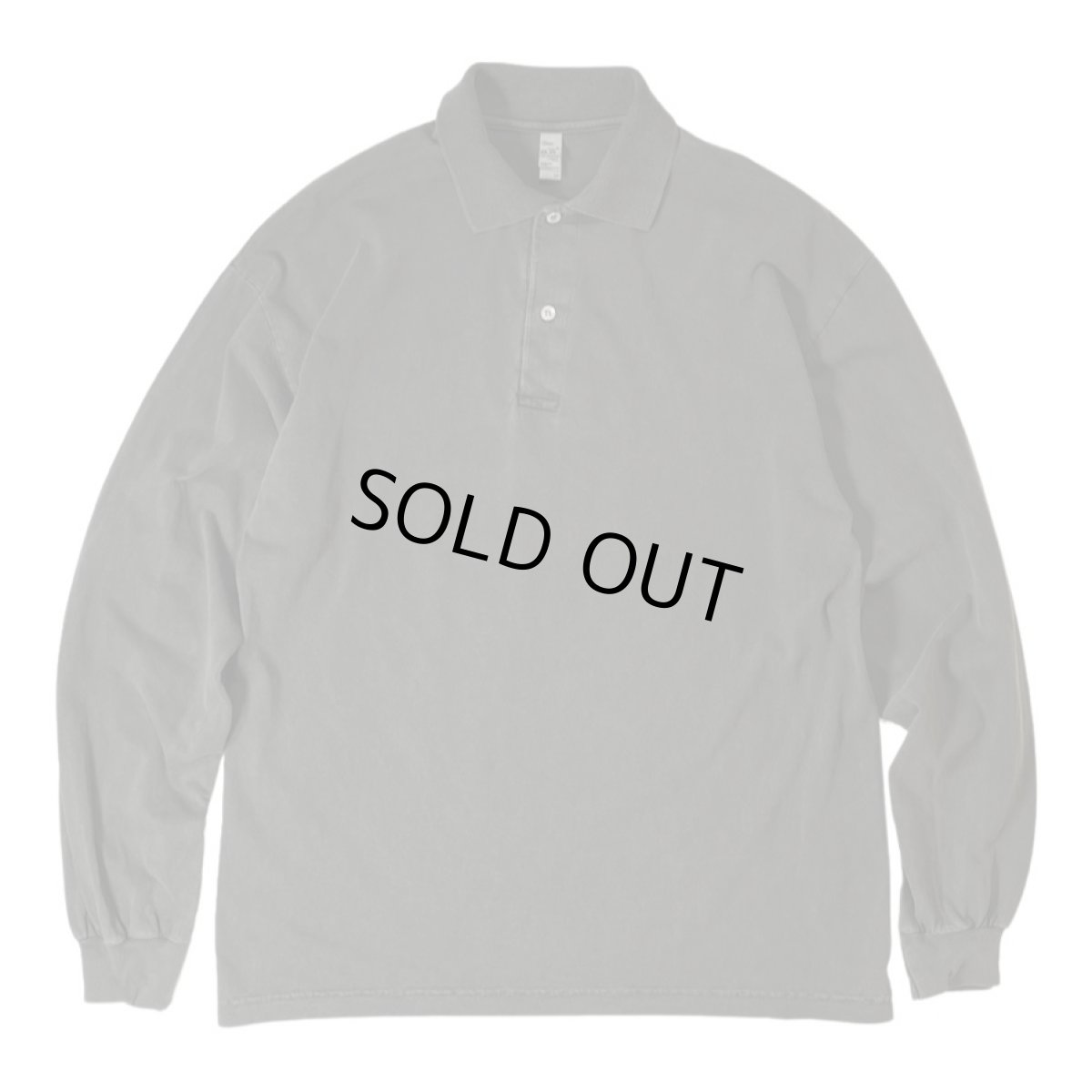 画像1: Los Angeles Apparel 6.5oz L/S Polo T-Shirts - Vintage Black / ロサンゼルスアパレル (1)