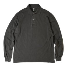 画像1: Los Angeles Apparel 6.5oz L/S Polo T-Shirts - Vintage Black (1)