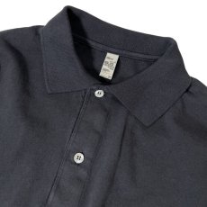 画像3: Los Angeles Apparel 6.5oz L/S Polo T-Shirts Black / ロサンゼルスアパレル 6.5オンス ロングスリーブ ポロ Tシャツ ブラック (3)