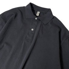 画像2: Los Angeles Apparel 6.5oz L/S Polo T-Shirts Black / ロサンゼルスアパレル 6.5オンス ロングスリーブ ポロ Tシャツ ブラック (2)
