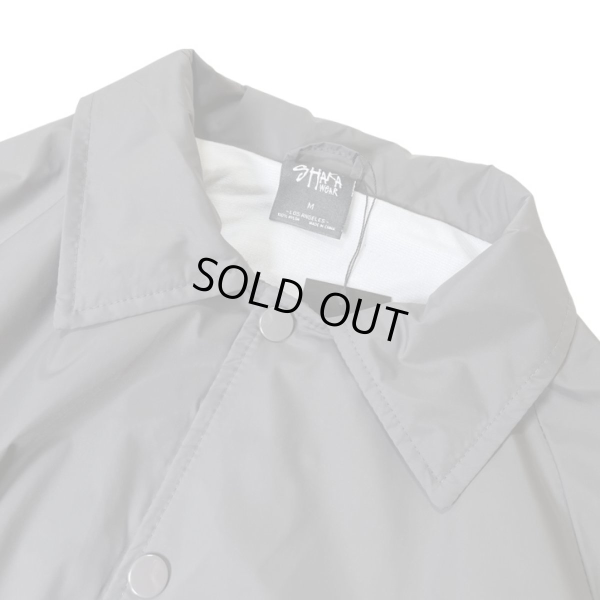 画像2: Shaka Wear Nylon Coach Jacket - Dark Grey (2)