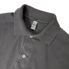 画像3: Los Angeles Apparel 6.5oz L/S Polo T-Shirts Vintage Black / ロサンゼルスアパレル 6.5オンス ロングスリーブ ポロ Tシャツ ビンテージブラック (3)