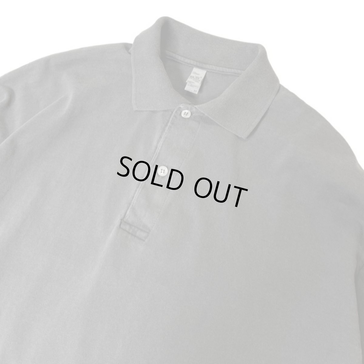画像2: Los Angeles Apparel 6.5oz L/S Polo T-Shirts - Vintage Black / ロサンゼルスアパレル (2)