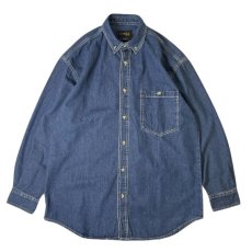 画像1: Cobra Caps L/S Heavyweight Denim Shirts Indigo / コブラ ロングスリーブ デニム シャツ インディゴ (1)