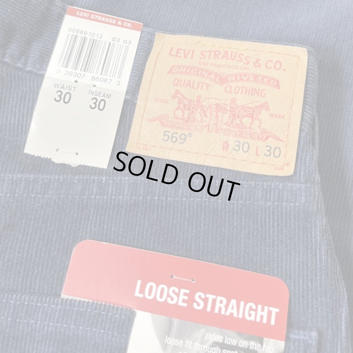 画像4: Levi's 569-1012 Loose Straight Corduroy Pants - Navy (4)