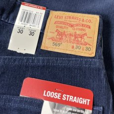 画像4: Levi's 569-1012 Loose Straight Corduroy Pants - Navy (4)