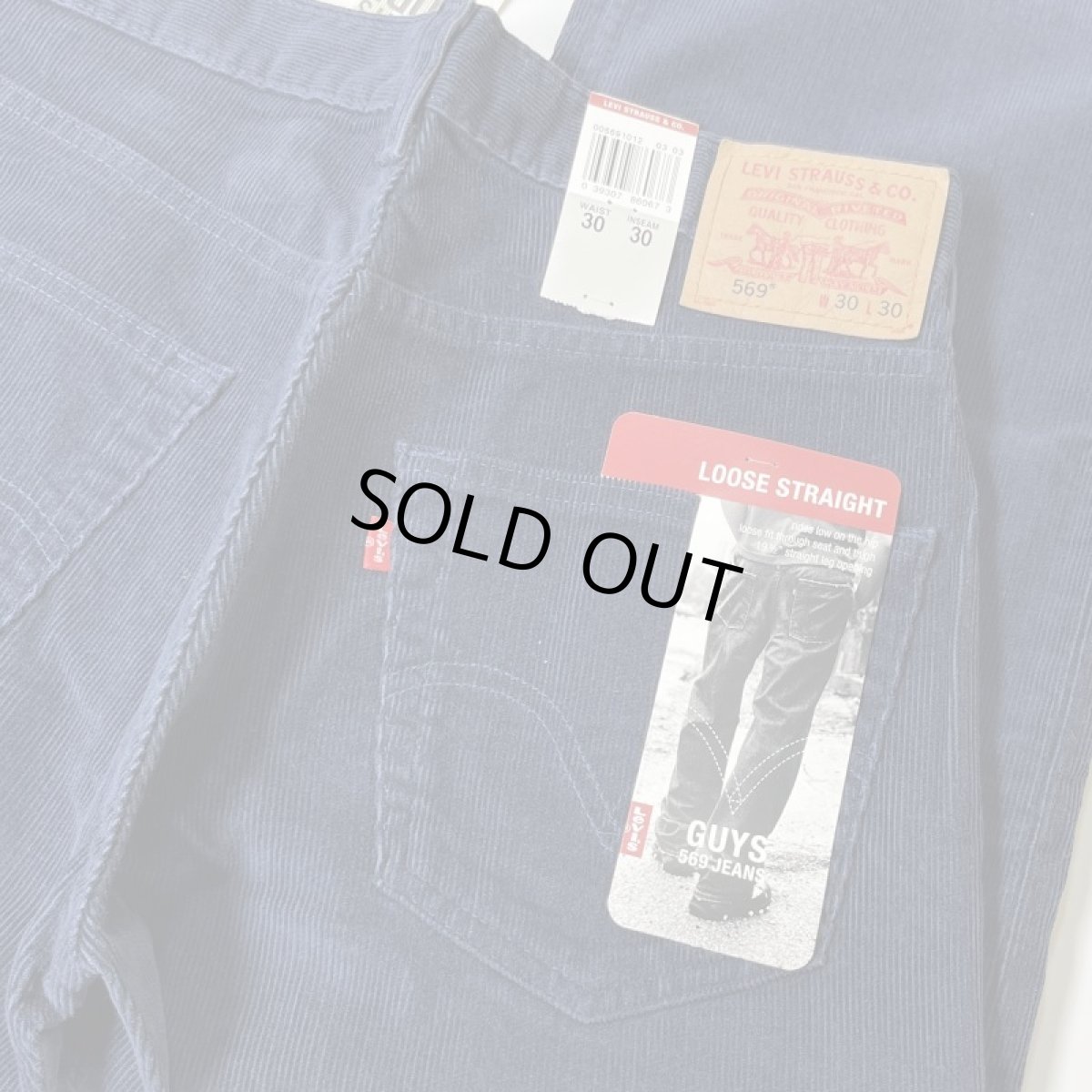 画像3: Levi's 569-1012 Loose Straight Corduroy Pants - Navy (3)