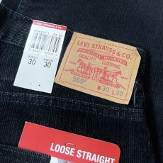 画像4: Levi's 569-1011 Loose Straight Corduroy Pants - Black (4)