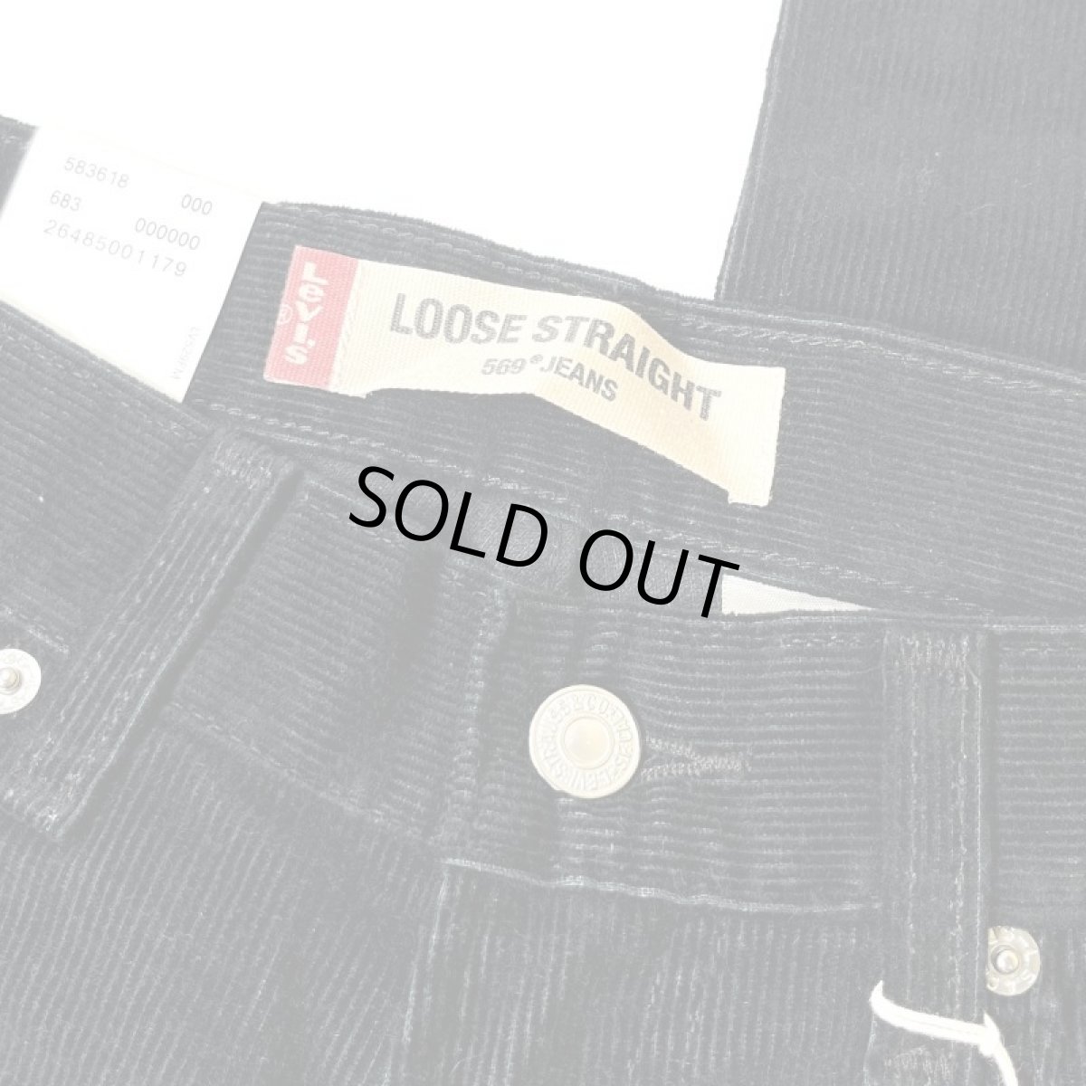 画像6: Levi's 569-1011 Loose Straight Corduroy Pants - Black (6)