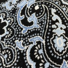 画像3: Hagerstown Cotton Paisley Sweater - BlackｘWhiteｘBlue (3)