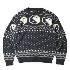 画像1: Hagerstown Yin Yang Sweater Vintage Black / ヘイガーズタウン インヤン セーター ヴィンテージブラック (1)