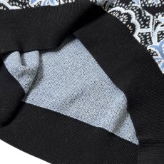 画像4: Hagerstown Cotton Paisley Sweater - BlackｘWhiteｘBlue (4)