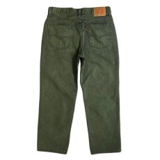 画像2: RAWDRIPｘUchida Dyeing Factory Custom Levi's 550 Relaxed Fit Jeans GreenｘBlack / ロウドリップｘ内田染工場 カスタム リーバイス 550 リラックスフィット デニム グリーンｘブラック (2)