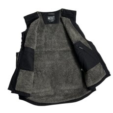画像6: Carhartt USA Relaxed Fit Washed Duck Sherpa-Lined Vest - Black (6)