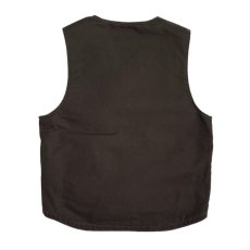 画像2: Carhartt USA Relaxed Fit Washed Duck Sherpa-Lined Vest - Dark Brown (2)